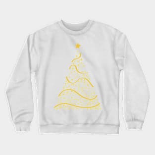 Merry Christmas - Modern Golden  Christmas Tree Crewneck Sweatshirt